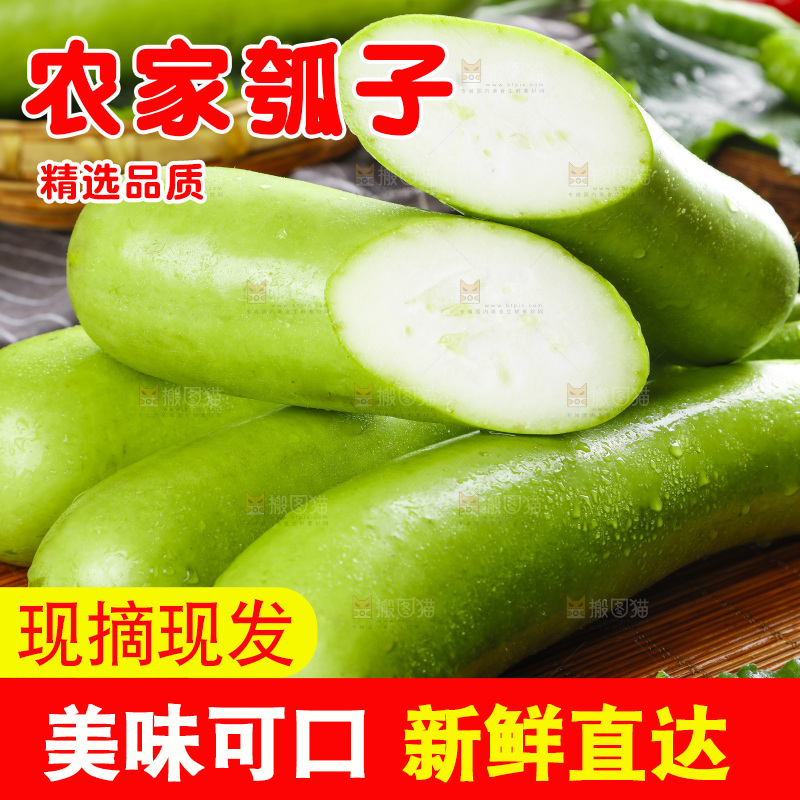 木底上放着瓠瓜