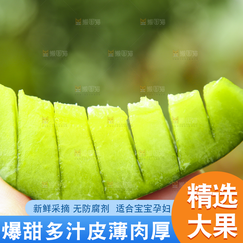 手里拿着绿宝石甜瓜