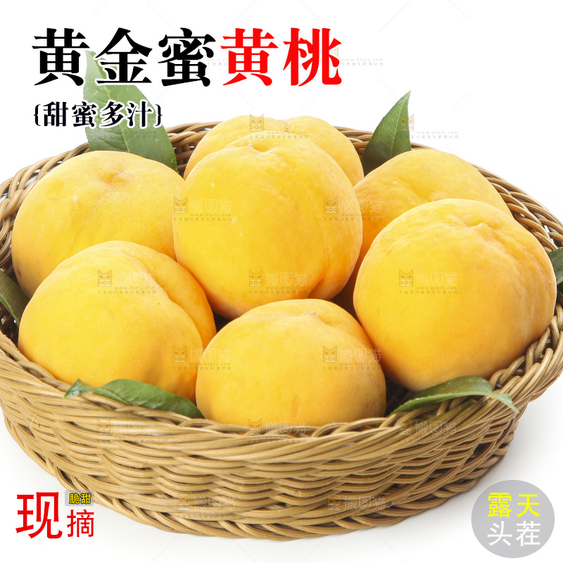篮子里的山东蒙阴黄桃