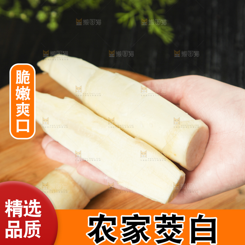 手里拿着茭瓜