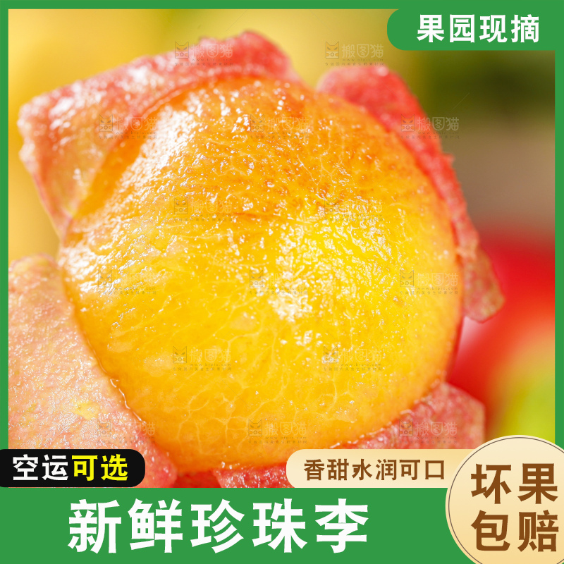 手里拿着红李子