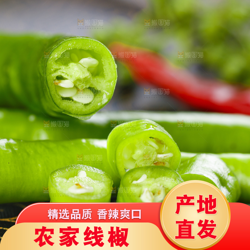 深底上的二荆条辣椒