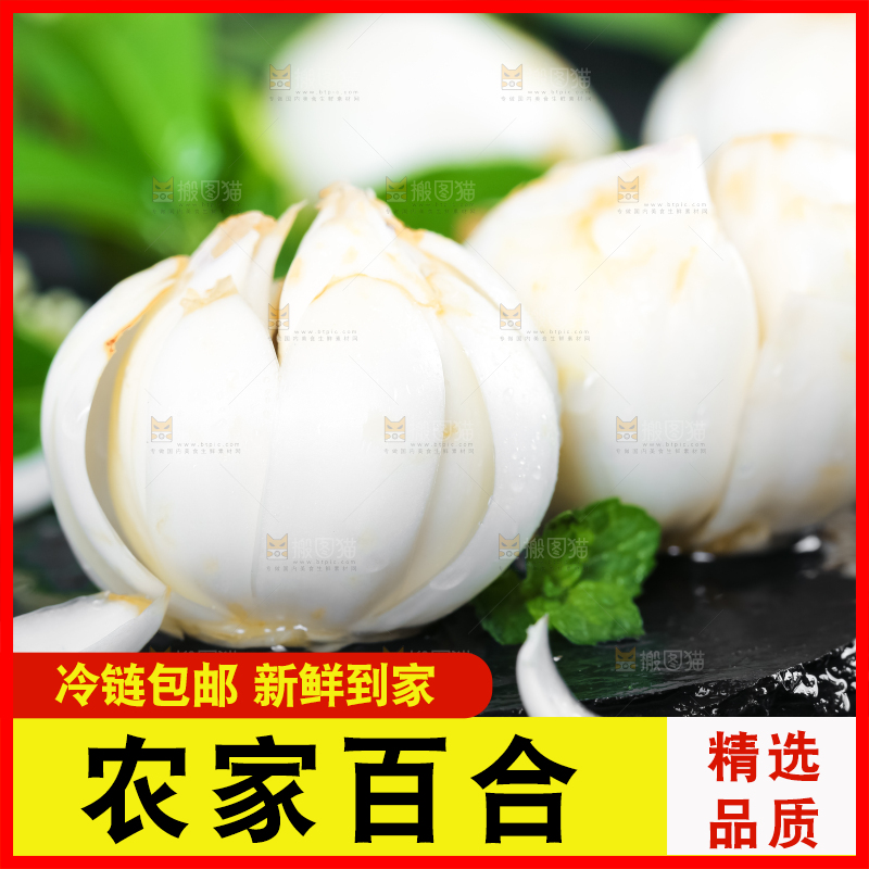黑底上摆放着鲜百合