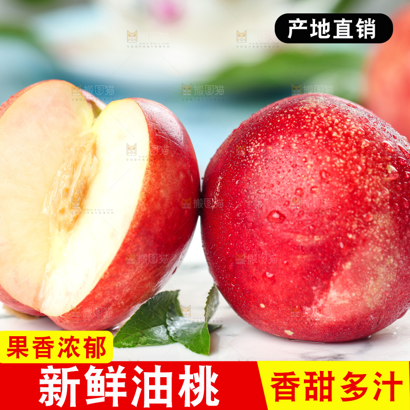 浅底上的白心油桃