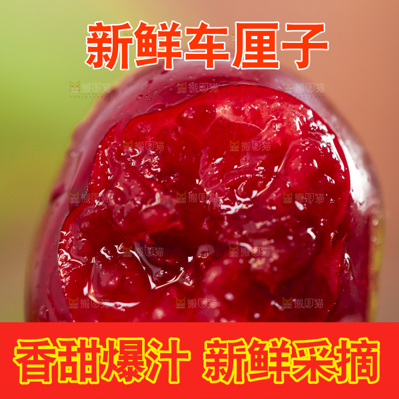 手里拿着大樱桃