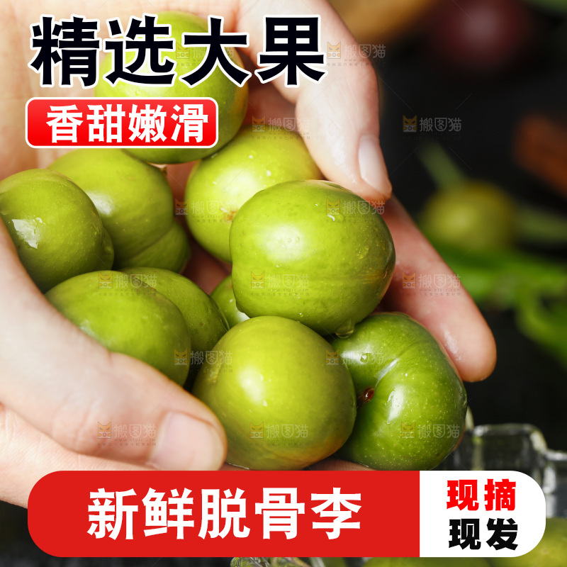 手里拿着新鲜李子