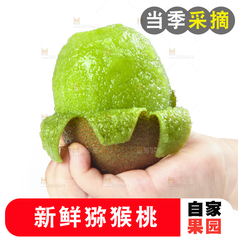 手里拿着猕猴桃