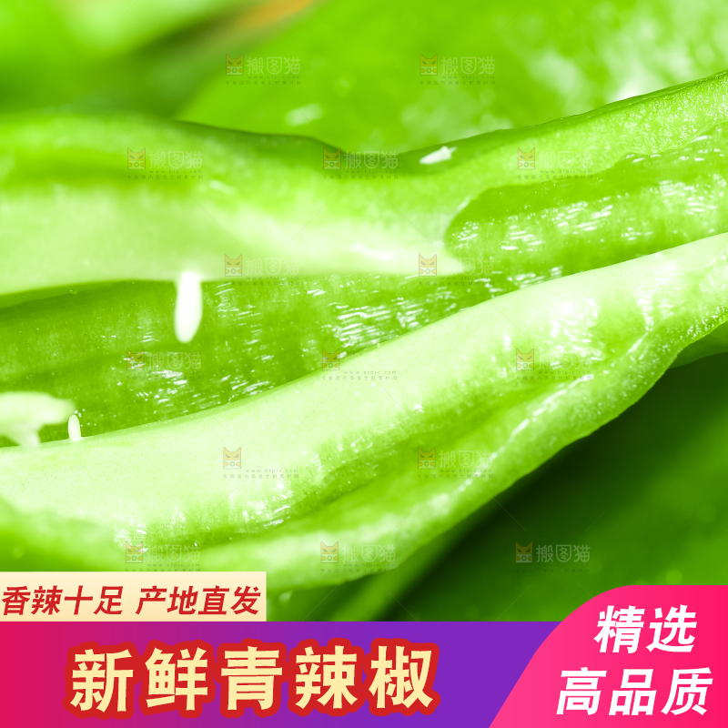 黑底上放着辣椒