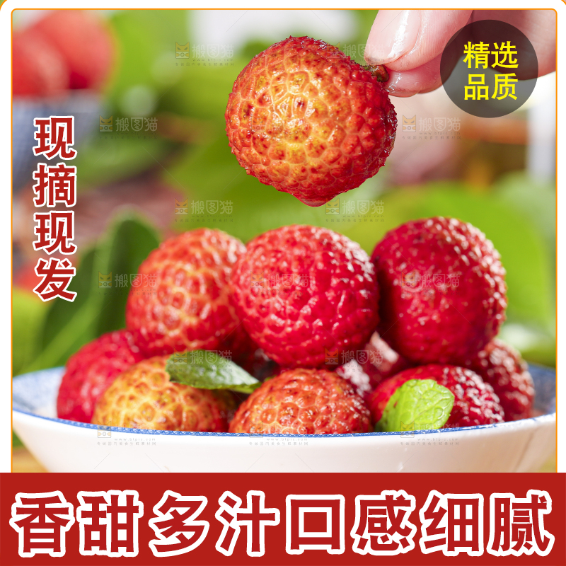 篮子里放着灵山荔枝