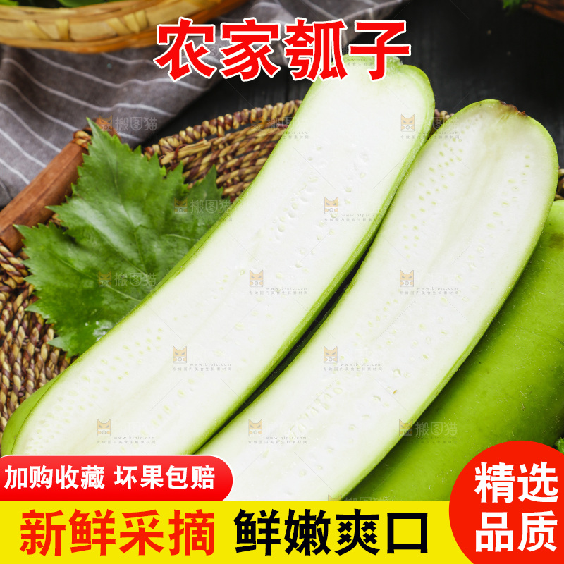篮子里放着农家瓠子