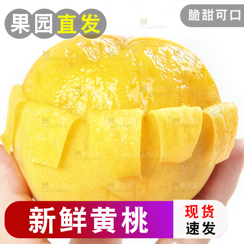 白底上的黄肉桃