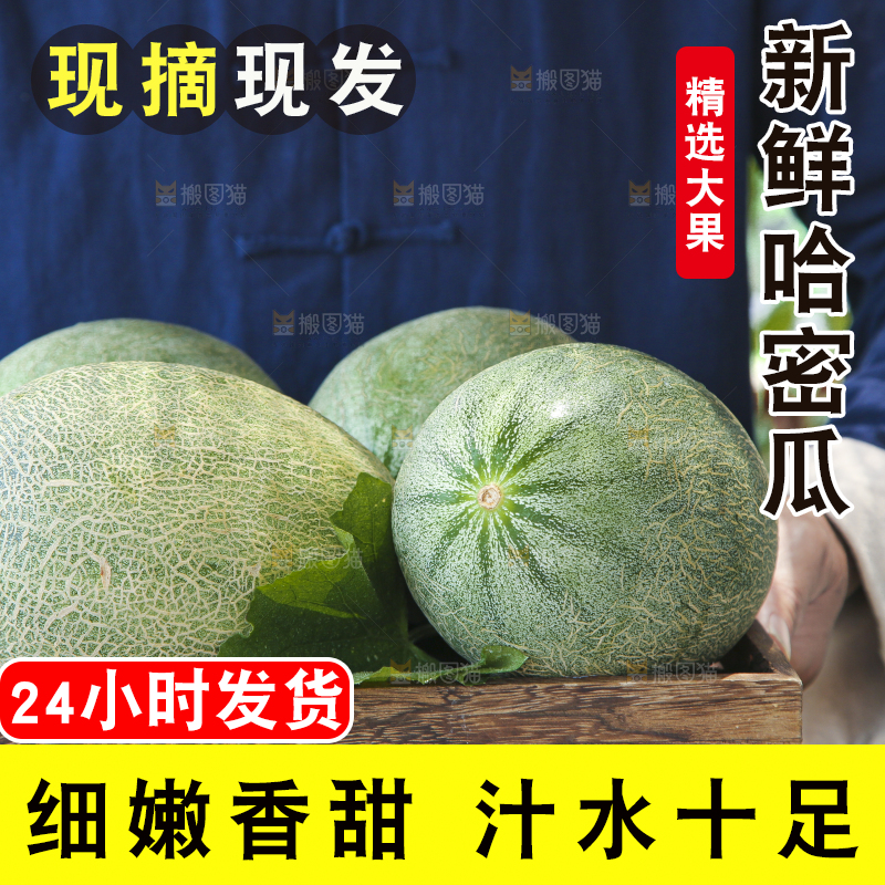手里端着一盘哈密瓜