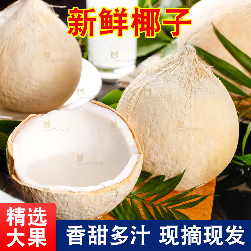 木底上摆放着海南椰子
