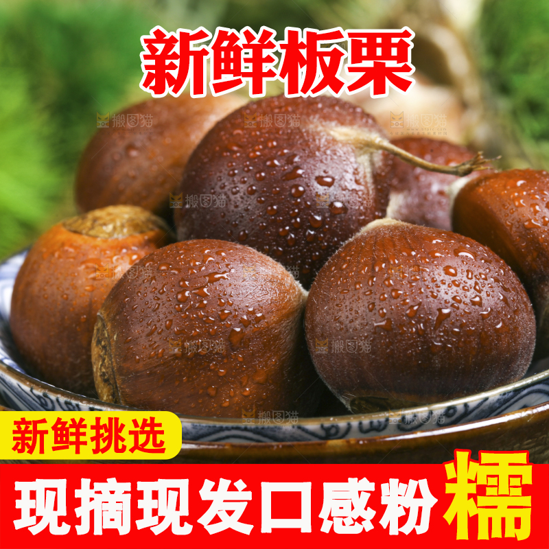 碗里装着毛栗子