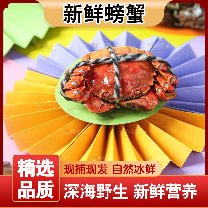 彩底上的螃蟹