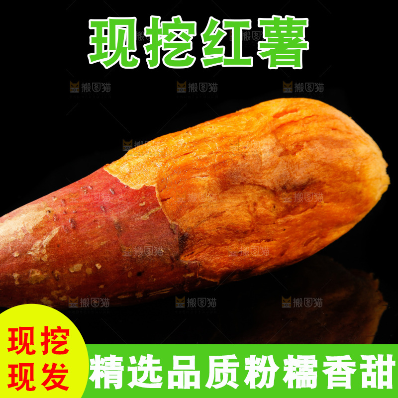 黑底上的蜜薯