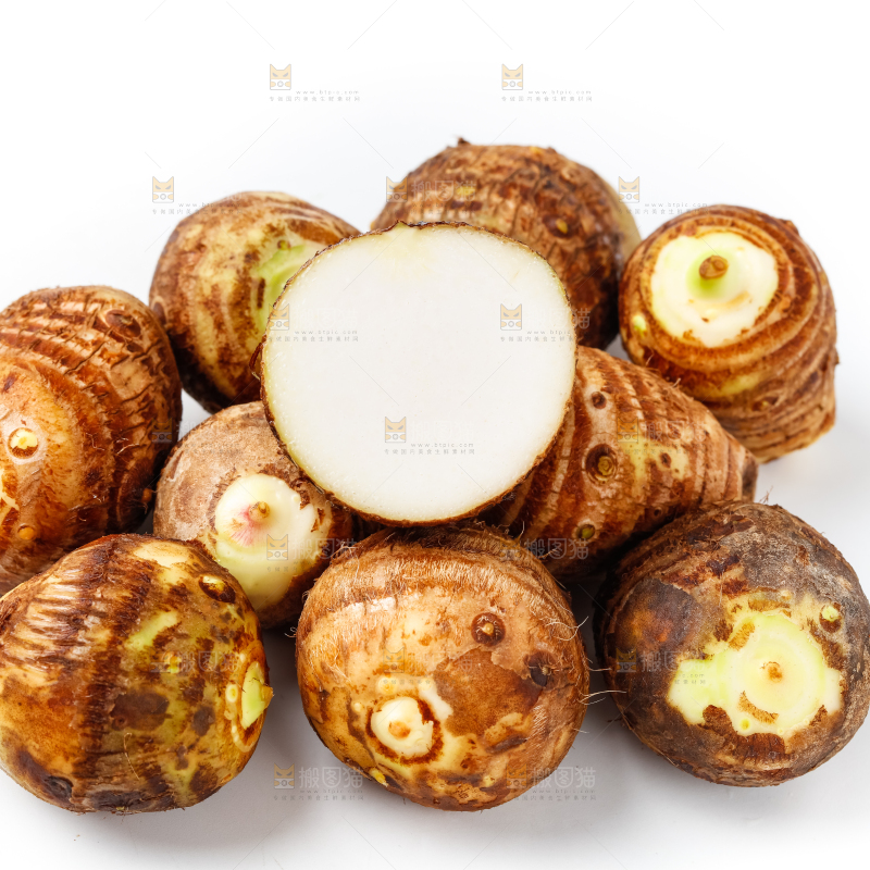白底上一堆云南小芋头