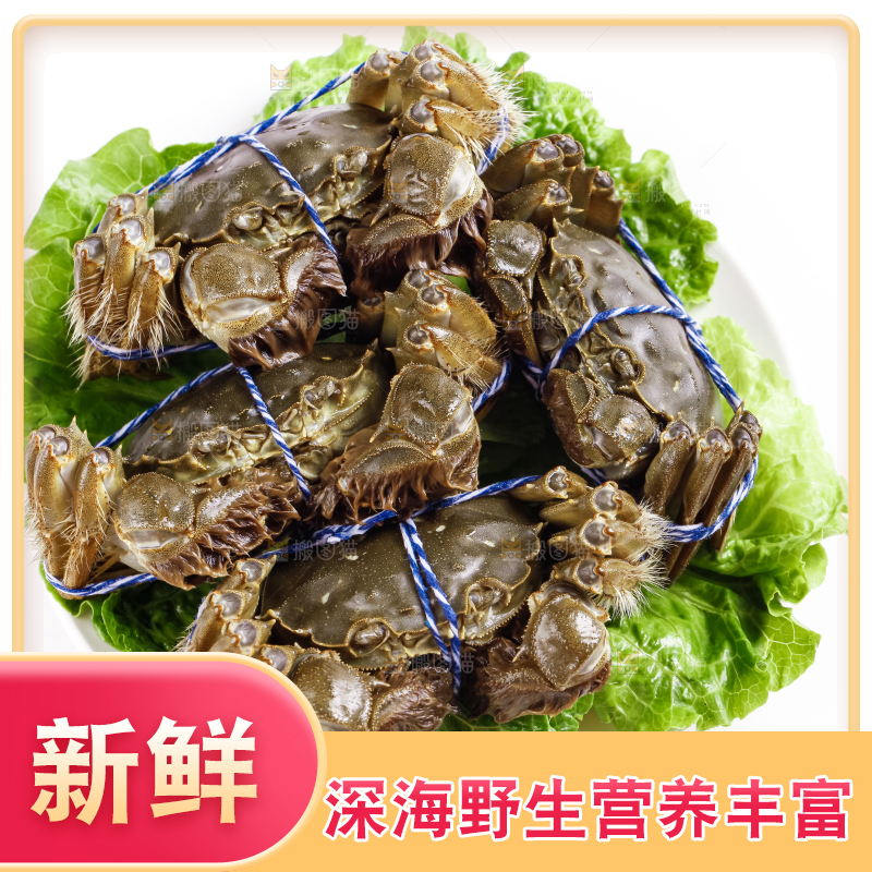 盘子里的阳澄湖大闸蟹