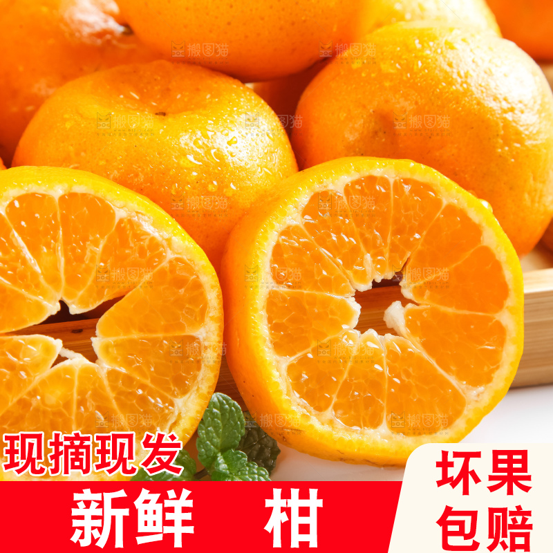 盘子里放着椪柑橘