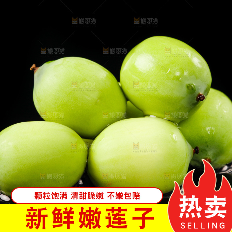 深底上的新鲜莲子