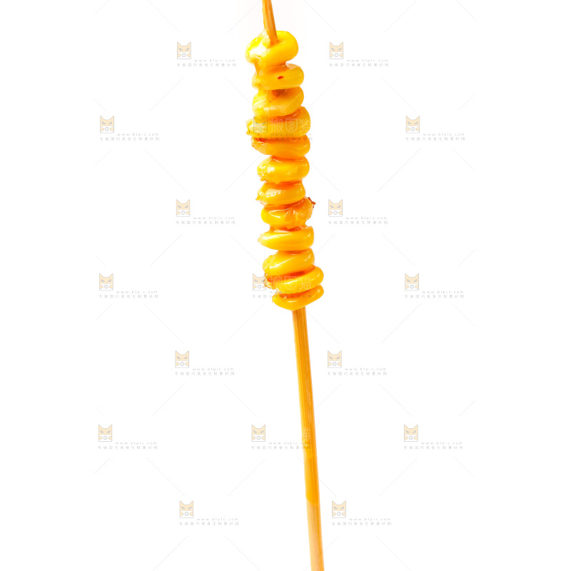 白底上的玉米串
