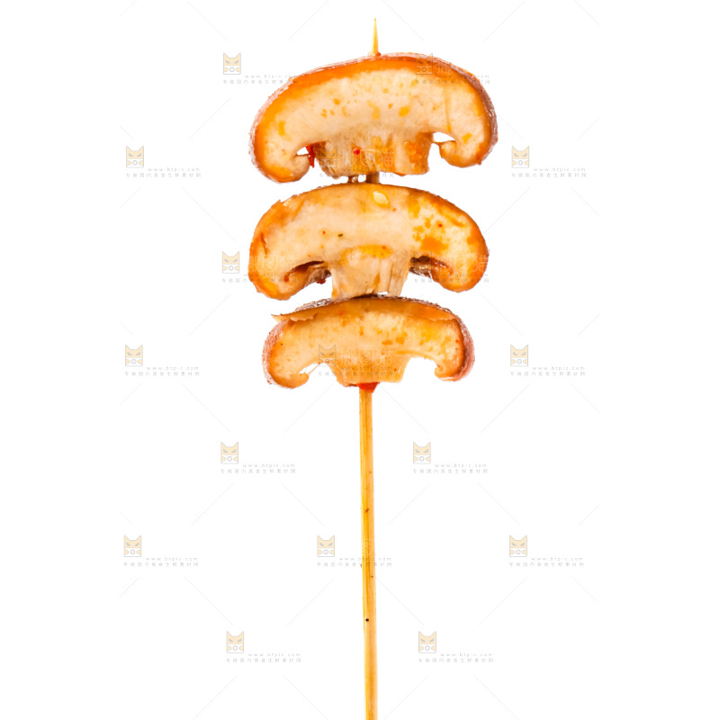 白底上的香菇串