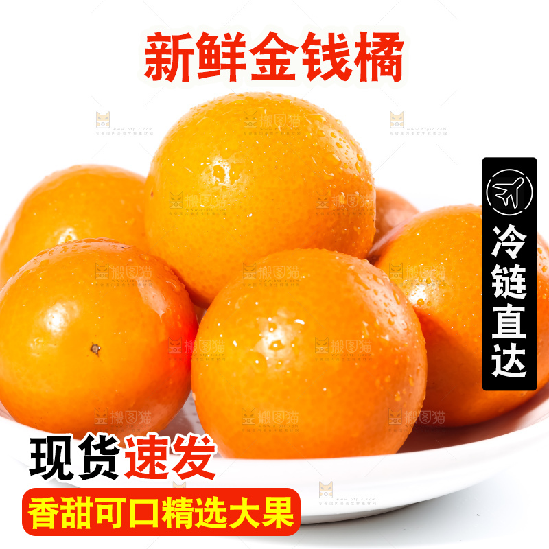 白底上的融安金桔