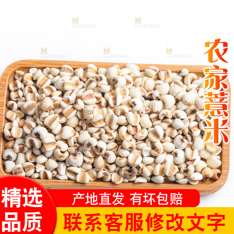 白底上的薏米