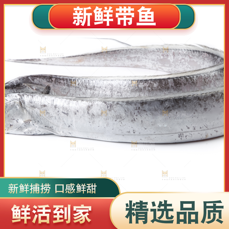 白底上放着带鱼
