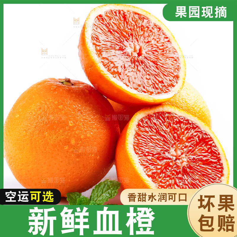 白底上的血橙