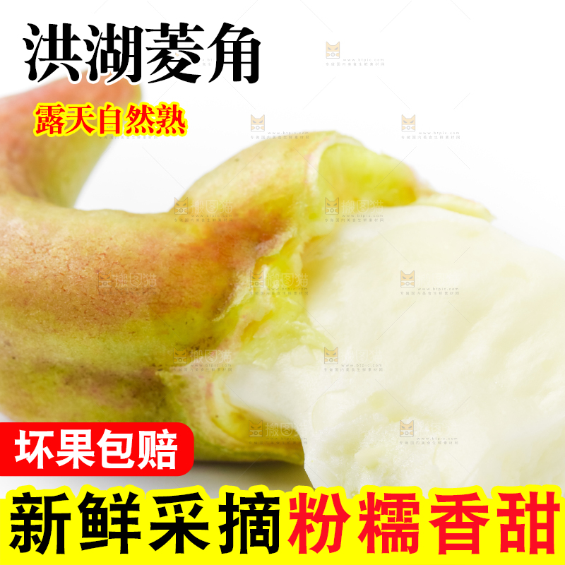 浅底上的新鲜菱角