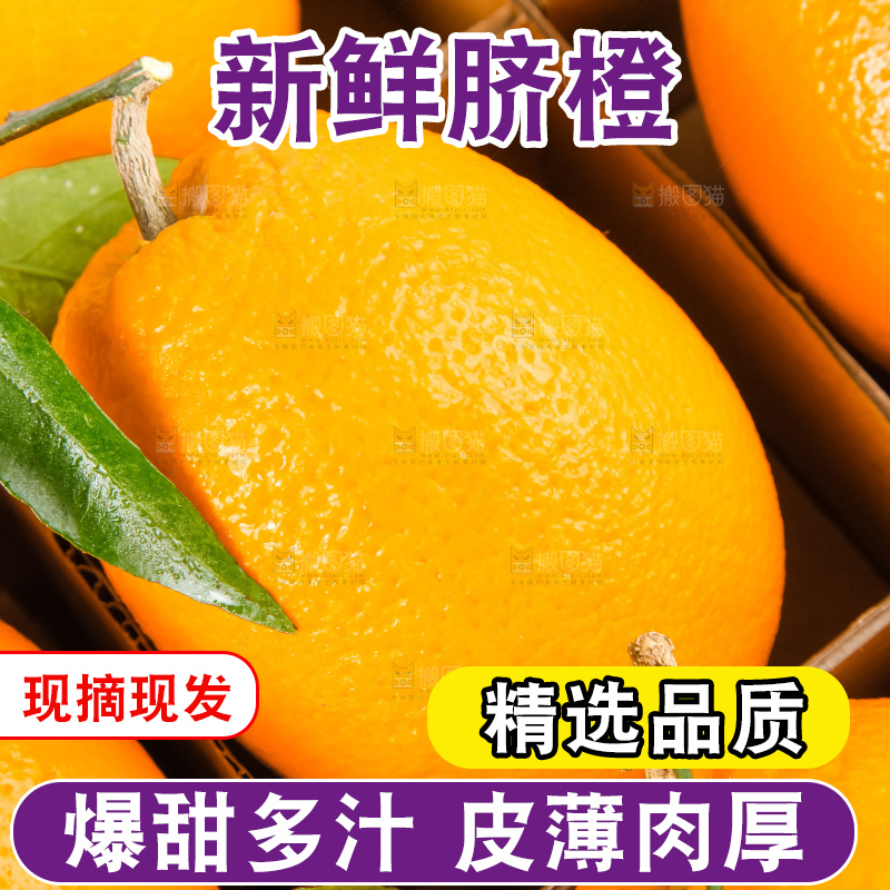 箱子里装着新鲜橙子