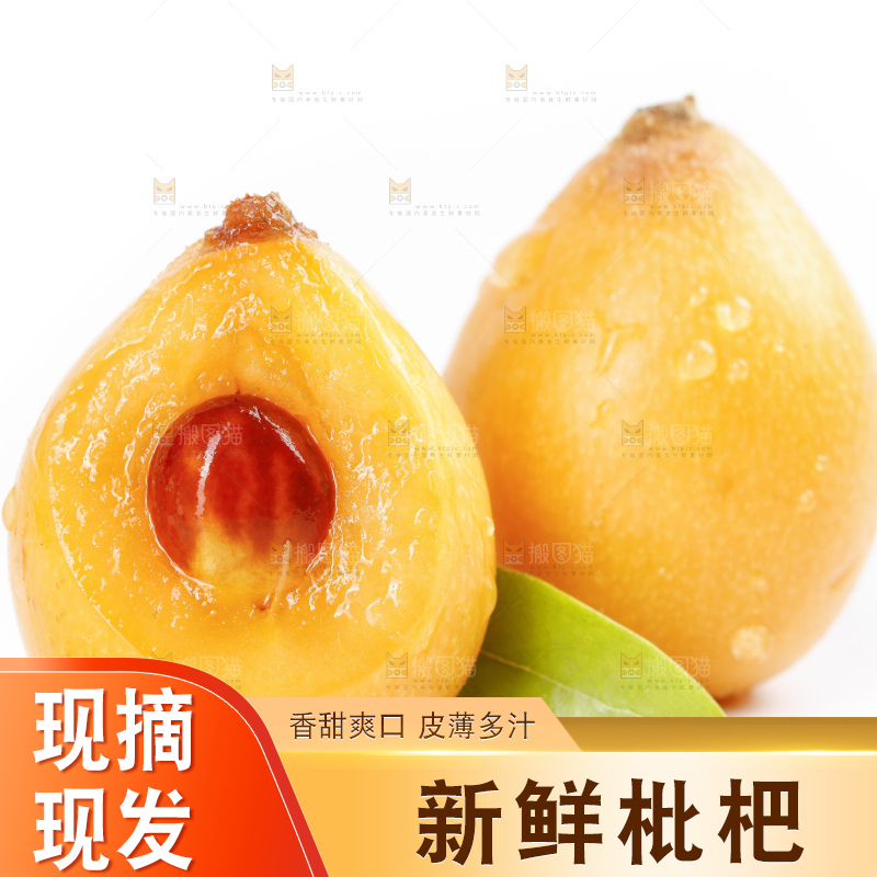 白底上放着攀枝花米易枇杷