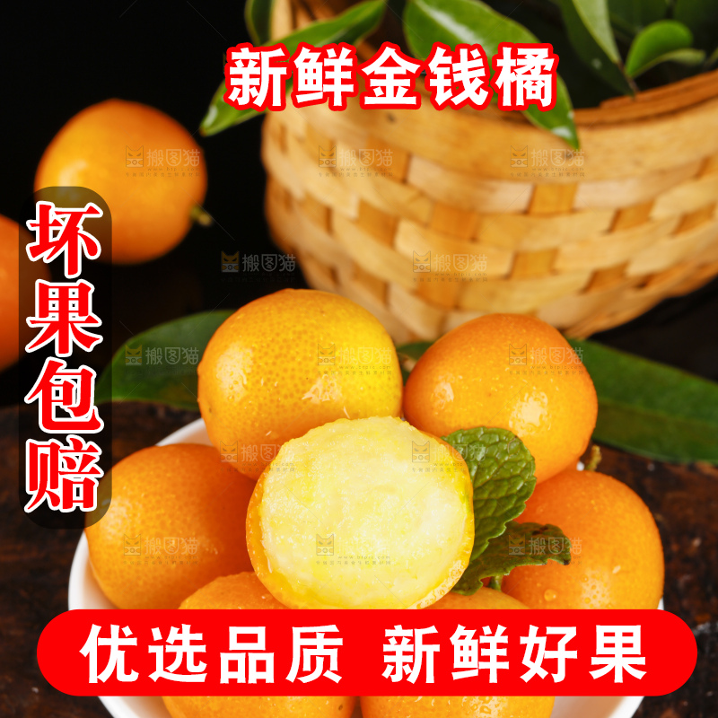 盘子里装着新鲜金橘