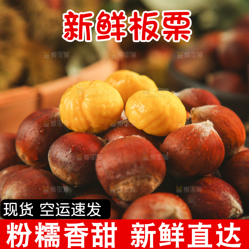 木底上放着迁西板栗