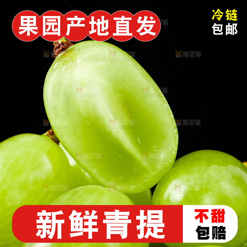 黑底上放着一盘青提