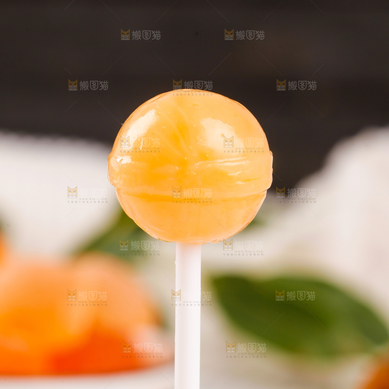 深底上的棒棒糖
