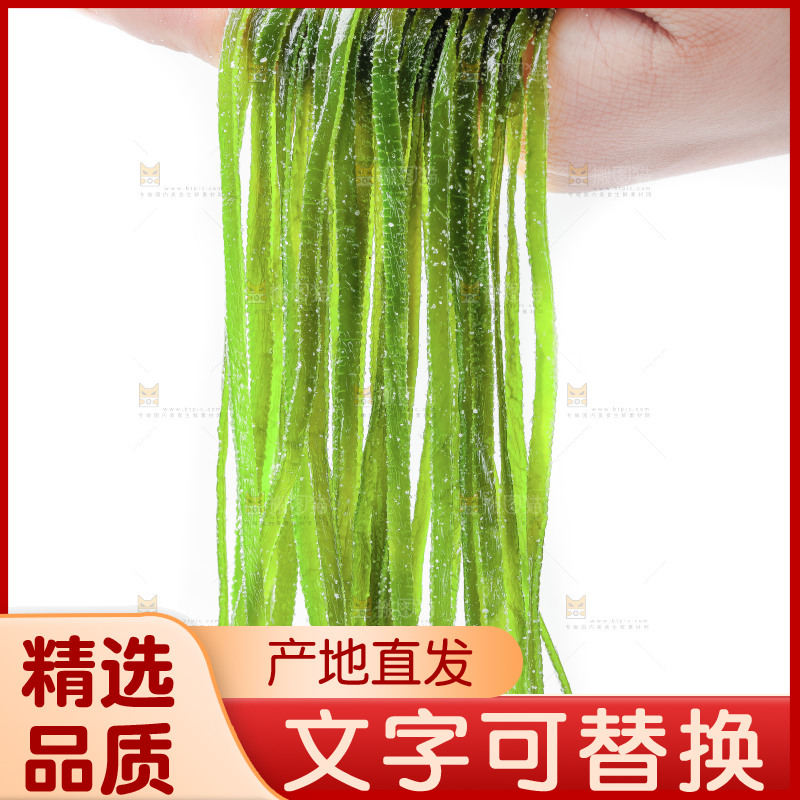 手里拿着海带丝