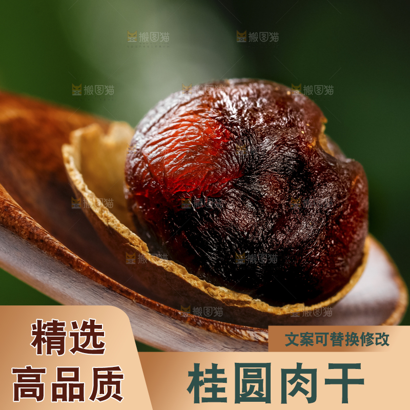 勺子里装着桂圆干
