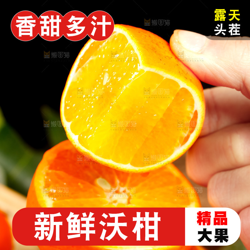 手里拿着新鲜沃柑