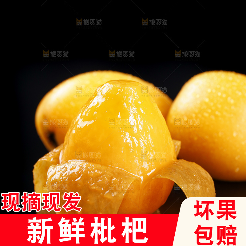 黑底上的米易枇杷