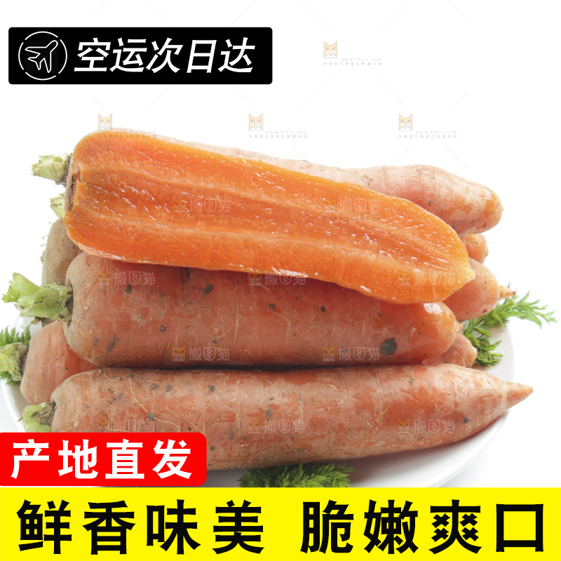 白底上的胡萝卜