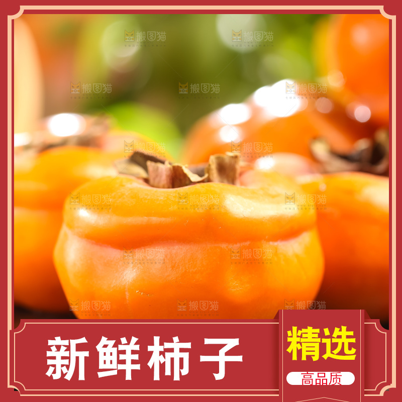 黑石板上放着易县磨盘柿
