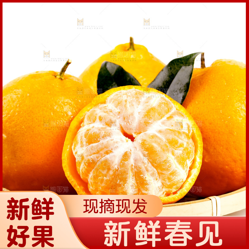 白底上放着耙耙柑