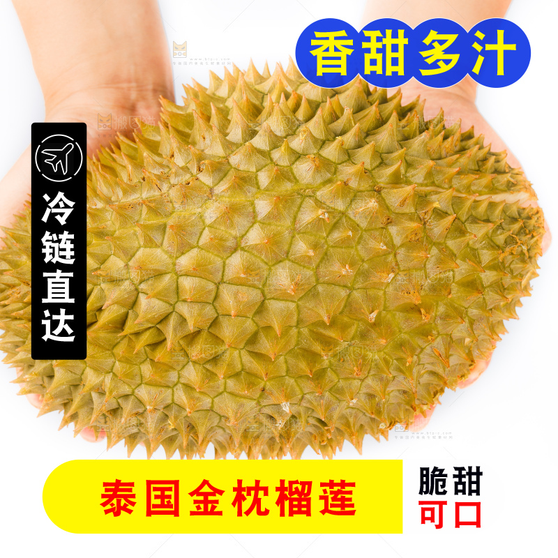 手里拿着泰国金枕榴莲