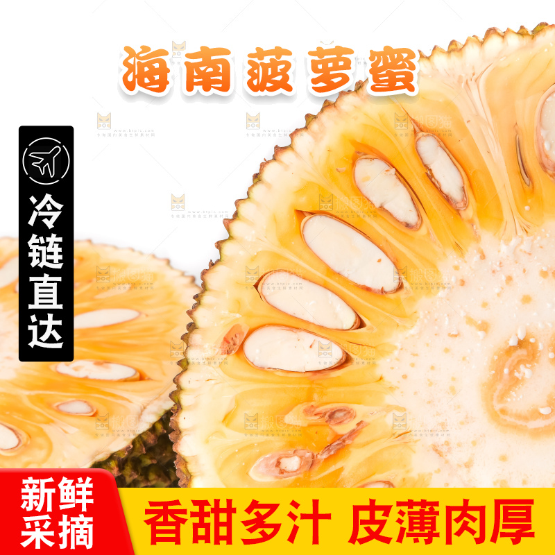 白底上的越南菠萝蜜