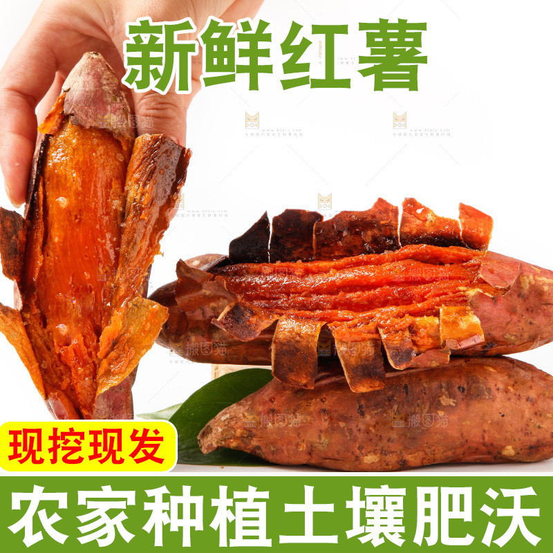 手里拿着红薯