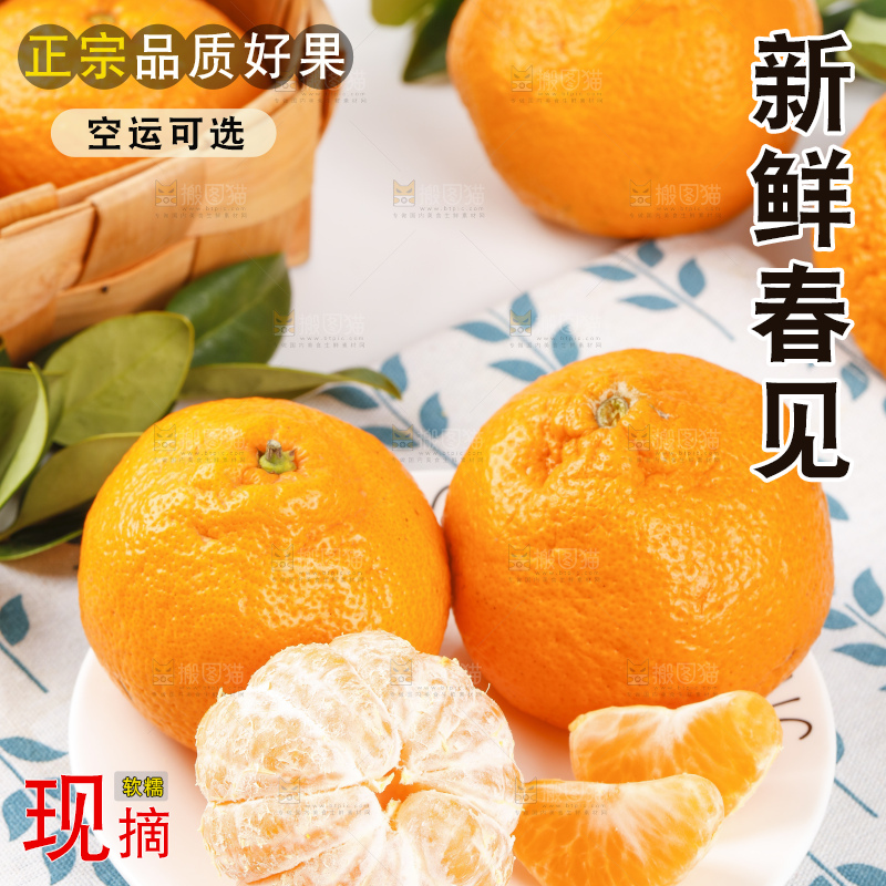 盘子里装着春见柑桔