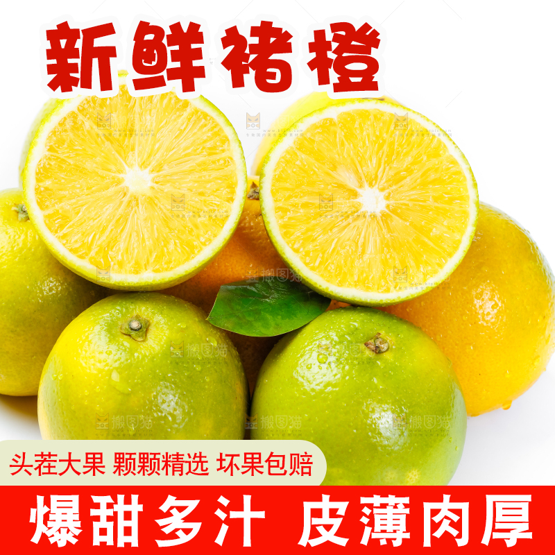 白底上放着蜜橙