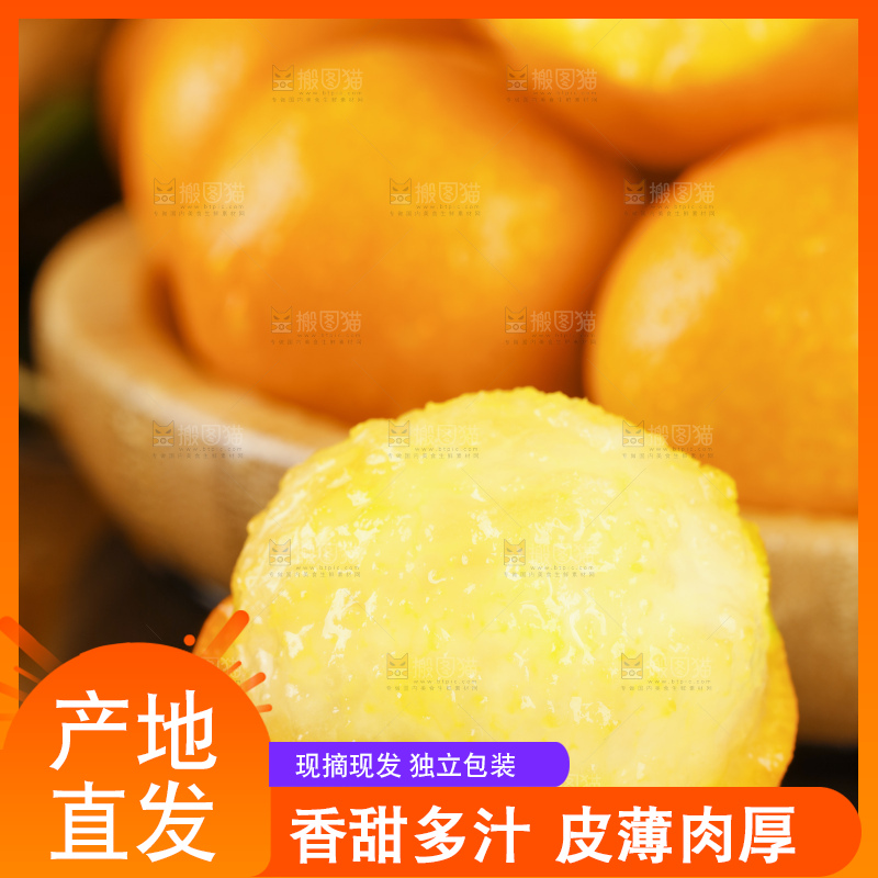 黑底上的小金桔